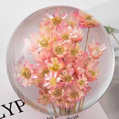 Wttagkl® Briefbeschwerer Löwenzahn, EIN Traumball. Kristall Wunschkugel. Einzigartiger Briefbeschwerer aus Löwenzahn, 01 * 6cm