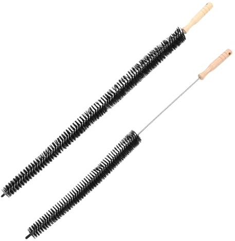 Zerodeko Brush Plastic Cleaning and Vent Handle 2pcs Long Set Dryer with Multi-functional Tool Wood Material Easy to Use for Dryer Duct Inner Wall