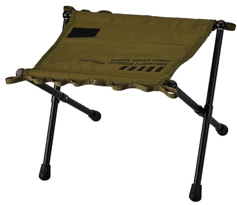 Perfeclan Klapphocker, Campinghocker, Leichter, tragbarer Stuhl, Fußstütze, Fußhocker für Gartenarbeit, Reisen, Strand, Terrasse, Outdoor-Sport, GrÜn