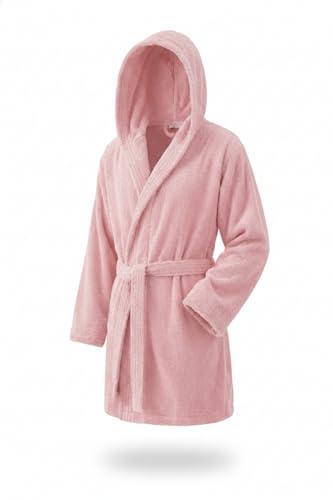 Top towel - Élégant - Peignoir pour Femme et Homme 100% Coton, 500 g/m² - Option Capuche ou Sans Capuche - Doux et Absorbant pour Douche, Spa et Piscine - Corail-L