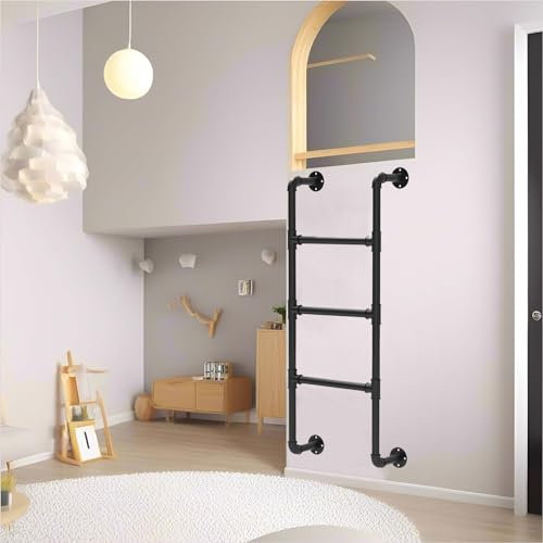 Scala in ferro da parete, per letto a castello, cantina, finestra, pozzo, scaletta per soppalco, villa, antincendio, scaletta da 105 cm