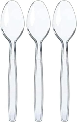 100 Biodegradable Spoons | Reusable Spoons for Indoor and Outdoor Parties