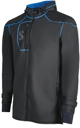 SCUBAPRO Men's Cruise Coat with Fleece Lining, Windproof and Water Resistant Jacket for Watersports, Large, Blue
