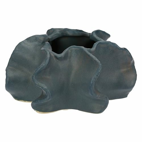 Thun Coprivaso Blu Medio, Stoneware, Collezione Mare da Amare, 18 x 18 x 9 cm