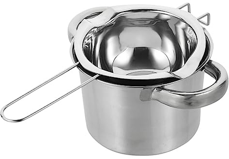TIDTALEO Stainless Steel Double Boiler Pot 16cm Outer Pot 600ml Chocolate Cheese Butter Kitchen Supplies for Stove Top Cooking