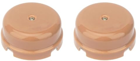 OASHISU 2x Scatola di Derivazione in Porcellana Bronzo, 4 Fori per Entrata/Uscita Cavi, Ø78mm x 35mm – Copricavi e Coprifili in Ceramica per Impianti Elettrici Fai da Te