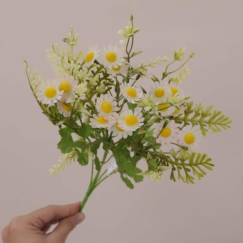 Bouquet di margherite artificiali in tessuto di seta, per casa e ufficio, fornisce una decorazione floreale di lunga durata senza requisiti di manutenzione (rosa chiaro)