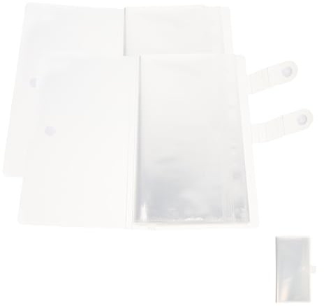 HEALSOPTHY 2 Pièces Album de Collection Billets Transparent Classeur Souvenirs Insérer Organiseur Cartes Mémoire et Tickets Rangement pour Voyages et Événements Familiaux