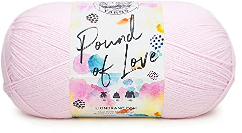 Lion Brand Yarn 550-101A Pound of Love Yarn, Pastel Pink