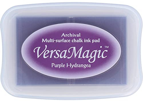 Tsukineko VG-000-055 VersaMagic Stempelkissen-Violett, Purple Hydrangea-Groß-Wasserbasis-Lufttrocknend, Dekkend-Embossing-für Dünnes Papier, 9,9 x 6,8 x 1,9 cm
