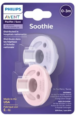 Philips Avent Soothie Pacifier, 0-3 Months, Pink/Purple - by Philips AVENT