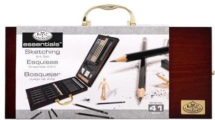 Royal & Langnickel RSET-SKET2020 - Artist Premier Set, Matite e Accessori per Primi Schizzi, in Valigetta di Legno