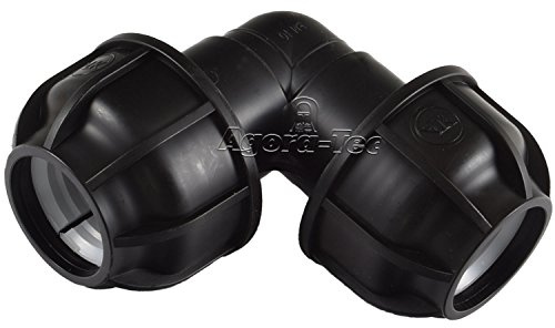 Agora-Tec® PP Fitting Winkel 90° | 32 mm PE-Rohr | 1 Zoll | 1 Stück | Material: PP | max. 10 bar | für Bewässerungs- & Beregnungsanlagen