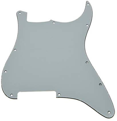 Kaish Golpeador / Schlagbrett für Fender, 11 Löcher, ohne Löcher für Tonabnehmer, 3-lagig, Weiß