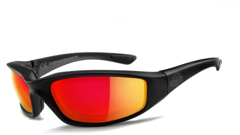 King Kerosin® | Bikerbrille, Motorrad-Sonnenbrille, Sonnenbrille | gepolstert, winddicht | HLT® Kunststoff-Sicherheitsglas nach DIN EN 166 | Brille: KK140