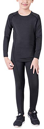 Minghe Boys Thermal Underwear Set Long John Skin Base Layer Tops | Moisture Wicking