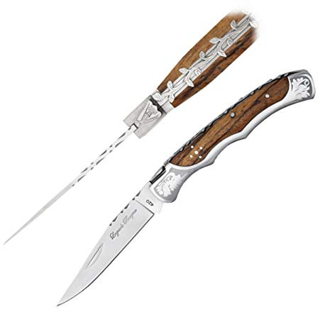 LAGUIOLE 4162 BAROCK fickkniv handgjord med ZEBRA trä 12 cm vikbar