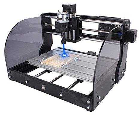 hzexun 3018 Pro-M Fraiseuse avec 3500mW Module laser, CNC Router Graveuse GRBL Control 3 axes bois Graveur Zone de gravure 300x180x46mm