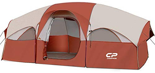 CAMPROS CP 8 Person Camping Tent, Room Divider, Rainfly, Weather Resistant