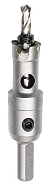 Meccion Lochsäge Hartmetall-Bohrer, Hochwertiger TCT Metall Lochsäge Bohrer für Edelstahl, Eisen, Legierung, Holz, Kunststoff (16mm)