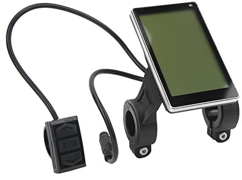 Fabater Écran LCD pour Vélo électrique, 24 V 36 V 48 V 60 V, Panneau D'Affichage LCD avec Connecteur étanche, Compteur Kilométrique de Vélo à Grand écran, Affichage pour Scooter