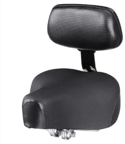 Piezas de Ciclismo, sillín de Bicicleta Big Bum, cómodo y Suave cojín for Asiento de Patinete eléctrico con Respaldo, Funda for Asiento de Bicicleta (Color : Black)