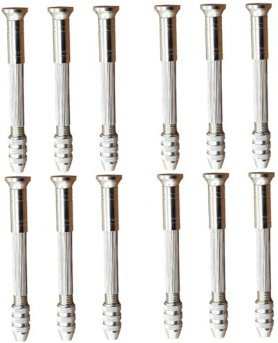 Hemobllo 12pezzi Mini Trapano Manuale Per Modellismo e Falegnameria Utensil Precisione Per Forature Noce Facile Da Usare e Stabile