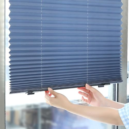 jiajulashou123 Saugnapfes Rollos Ohne Bohren Sonnenschutz Verdunkelungsrollos Mit Saugnäpfen Sonnenschutzrollos Plissee Rollos Temporäre Jalousien Verdunklungsvorhänge für Auto Fenster (65x145cm)