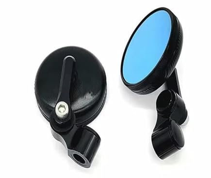 WKXTECZT Lenkerendenspiegel Retro Rückspiegel Für Motorräder 8 Mm 10 Mm Für Z1000 Z750 ER-6F ER-6N VN Serie KLX Serie Rückspiegel Seitenansicht am Lenker
