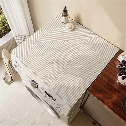 Highdi Housse de Protection pour Machine à Laver Top Moderne Simple,Coussin de Machine à Laver Antidérapant Housse de Machine à Laver pour Machine à Laver Ou Sèche-Linge (Gris,40x60cm)