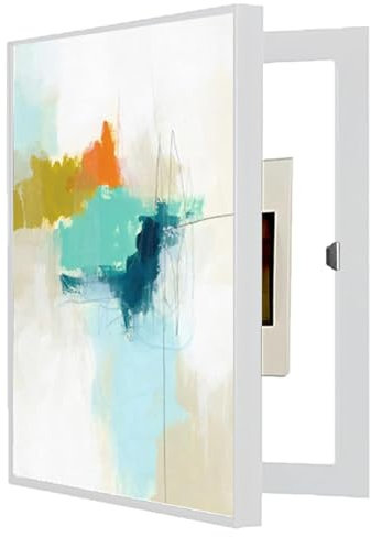 NIHUJALE Decorative painting of distribution box Decorative Electrical Box counter Detachable Electric Meter Box Distribution Box Safe Painting Hanging Decoration Hide Paintings,04,55x65cm