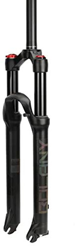 HTDRE Horquilla de suspensión para Bicicleta de 26/27,5/29 Pulgadas, Tubo Recto de aleación de Aluminio, Ajuste de amortiguación para montaña, Recorrido de 100 mm, Horquilla Delantera para Bicicleta