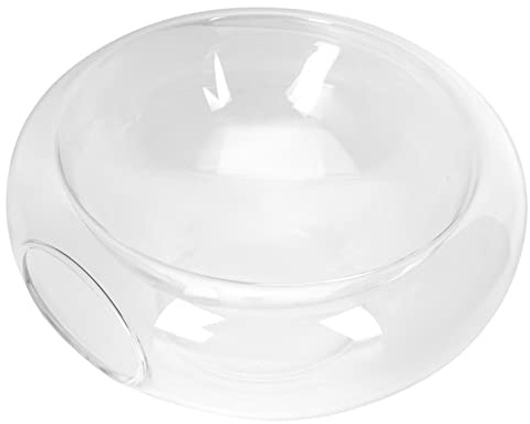 DINHEAROM Dry Ice Glass Salad Bowl 20x10cm Decorative Smoke Food Holder Tableware for Hotel and Molecular Cuisine