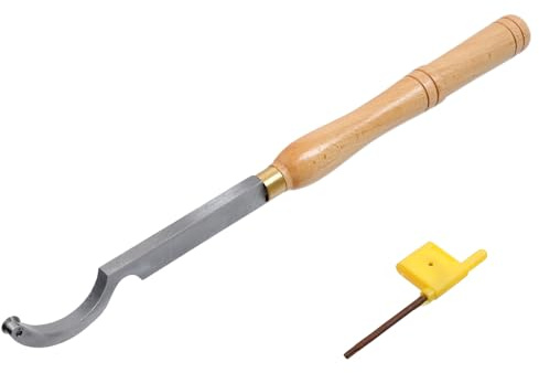 Mewutal Schwanenhals-Hollower-Holzdrechsel-Werkzeug, 41,54 cm, Hartmetall-Drehmeißel, Werkzeugstange mit Ci3 12 mm rundem Hartmetall-Einsatz, Schneider für Tischler, Heimwerker