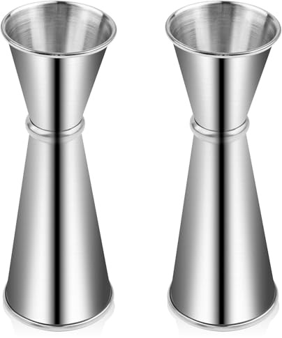 2 Stück Cocktail Messbecher,2 oz und 1 oz,Cocktail Messbecher aus Edelstahl,Messbecher für Barkeeper für Barkeeper-Barzubehör