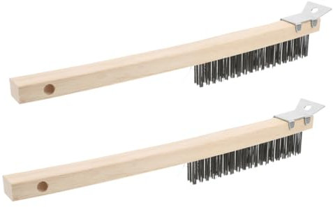 Ciieeo 2pcs Long Handle Pizza Brush Bbq Grill for Pizza Stone Cleaning Heavy Duty Oven Brush Handle