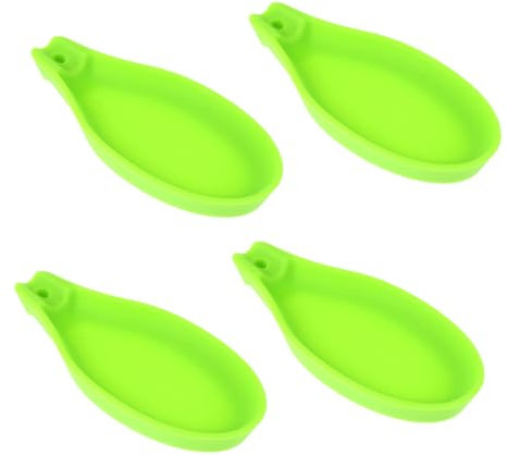 CONGARTENO 4piezas Soporte Para Cucharas Utensilios De Cocina Resistente Silicona Cucharones Espátulas