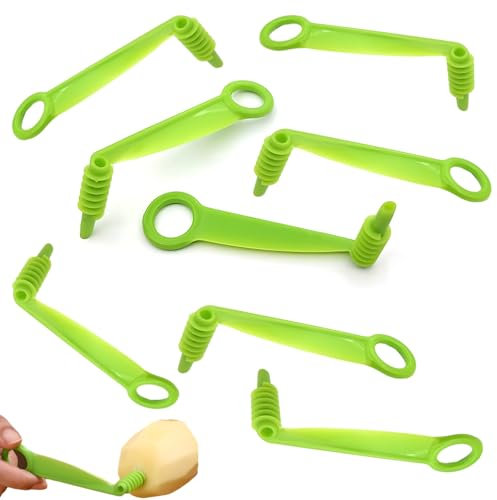 8 Pcs Spiralizer for Vegetables, Cucumber Slicer, Manual Courgette Spiralizer, Multifunctional Kitchen Gadgets for Cucumber Potato Carrot Vegetable and Fruit