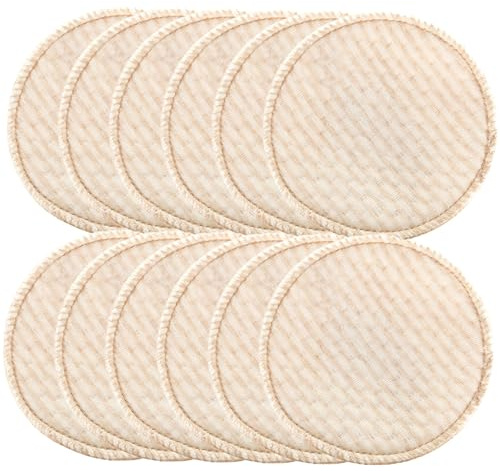 CIMAXIC 12stücke Wiederverwendbare Stillunterlagen Aus Baumwolle Waschbar Stillpads Für Frauen Zu Tragen Und Hautfreundlich Für Täglichen Bedarf