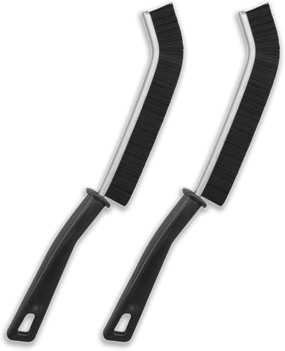 Premium Fugenbürsten-Set – Hartborsten Reinigungsbürsten Für Bad & Küche – Effektive Spalt- & Eckenreinigung Für Fliesen, Duschböden & Fensterrillen (Schwarz*2pcs,24 * 2cm)