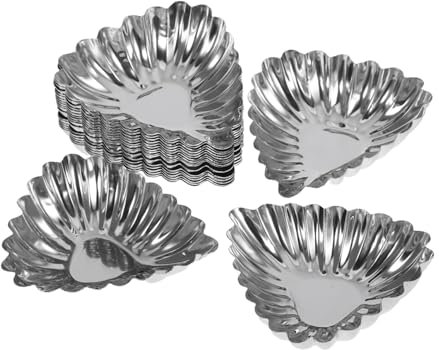 PartyKindom 20stücke Edelstahl Tart Molds Hitzebeständig Und Rostfrei Vielseitige Backformen Für Kuchen Muffins Cupcakes Und Pudding Langlebig Und Einfach Zu Reinigen Für Hobbybäcker Und Gesch