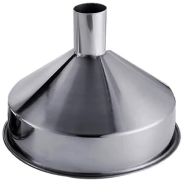 YINLUCK Embudo Grande De Acero Inoxidable 304 For Vino, Aceite Y Uso Industrial. Tolva De Boca Extra Ancha con Colador. Embudo Duradero For Cocina Y Uso General.(A)