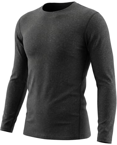 LANBAOSI Camiseta térmica de manga larga para niños, ropa interior de fútbol americano, gris oscuro, 10 años