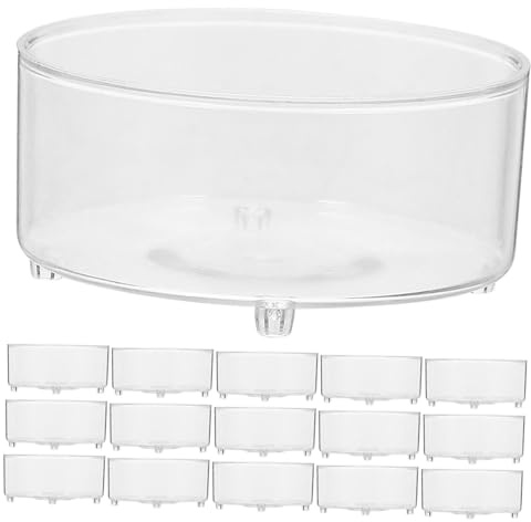 Garneck Portavelas De Plástico Transparente De 15 Ml, Vasos Para Velas Vacíos Resistentes Al Calor, Base Estable, Copas Votivas Para Hacer Velas, Uso Hogar e Iglesia, Pack De 100 Unidades