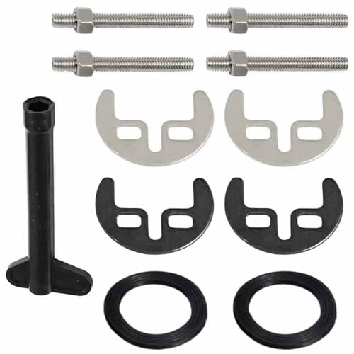 2 Sets Basin Washer Sink Monobloc Mixer Tap Fixing Fitting Kit Mounting Kit Tap Faucet Fixing Fitting Kit Basin Washer Sink for Kitchen Basin (Double Hole)