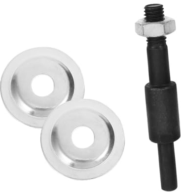 FUTUREORYY Adaptador de Mandril para Taladro 2 Juegos, Eje Sólido de 8 Mm en Acero, Accesorio para Ruedas de Muela Abrasiva y Ruedas de Pulido, Compatible Esmeriladora y Amoladora Doméstica
