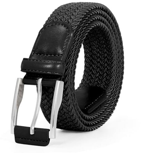 JasGood Geflochtener Stretchgürtel Stoffgürtel Elastischer Gürtel für Herren und Damen Dehnbarer Flechtgürtel Golfgürtel für Herren Jeans Hosen