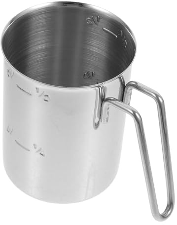 ARTIBETTER Vaso Medidor de Arroz de Acero Inoxidable 500 Ml y 200 Escala Integrada Taza Medidora para Ingredientes Secos y Líquidos Adecuado para Cocina Doméstica y Arrocera