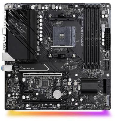 Carte mère Carte Mère Fit for ASRock B550M PG Riptide AM4 Compatible Ryzen 7 5800X3D/5600X/5700G PCIe 4.0 DDR4 WiFi M.2 RGB Micro-ATX