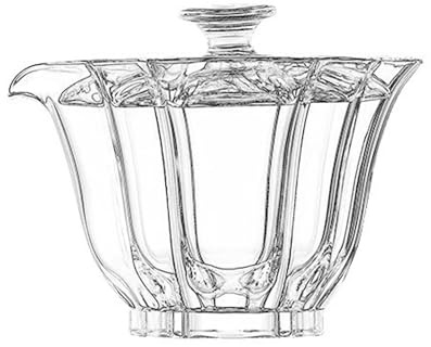 Elnwnnkc Pratica zuppiera in Vetro Gaiwan Home Tea Brewing Tool Texture Adatta per osservare l ' infusore Che spiega Le Foglie tè